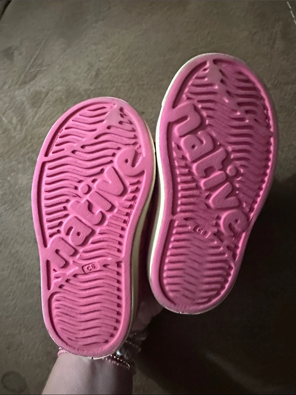 Native Kids Jefferson Water Shoes in Bright Pink with White Toe
